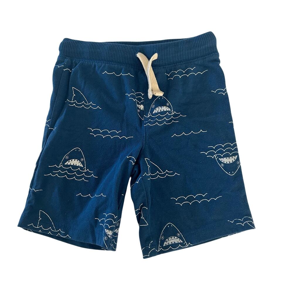 Old Navy Functional Drawstring Shark Shorts Boys 4T Blue